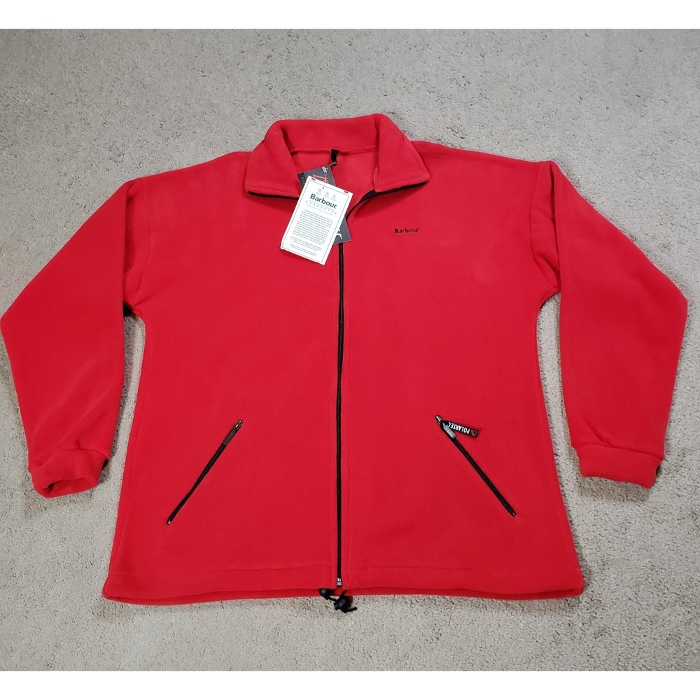 Vintage Barbour NWT Made in England Full Zip Fleece Jacket Men's L Heritage